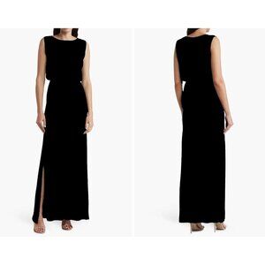 New GO COUTURE Women's Size M Sleeveless Blouson Maxi Dress Black